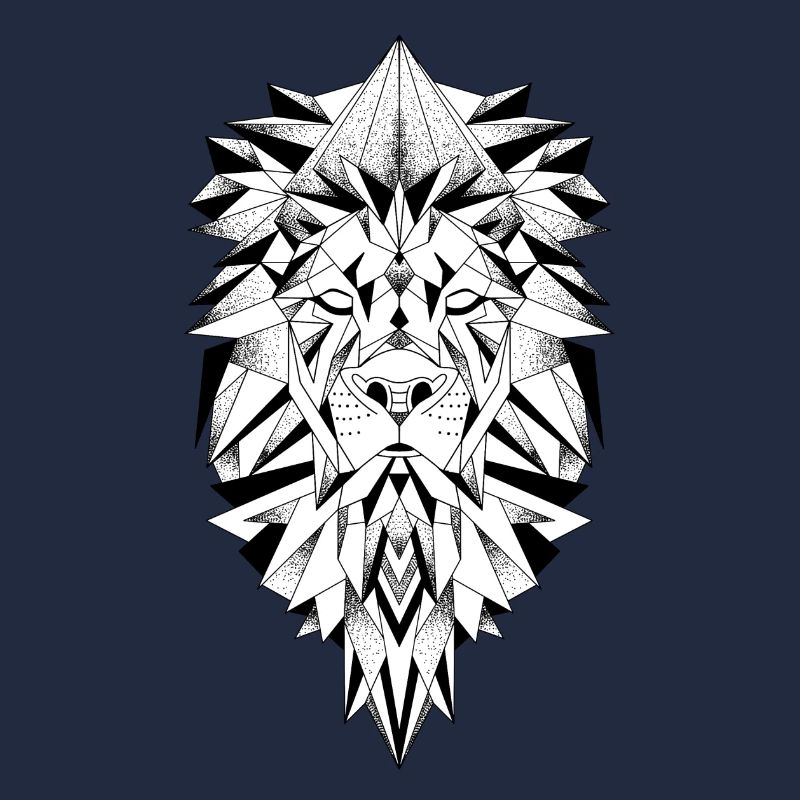 Geometric Lion Head Chart
