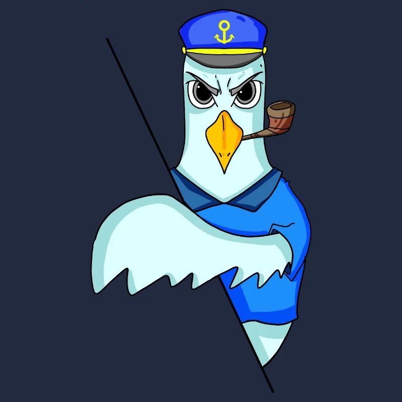 Möwe Kapitän
