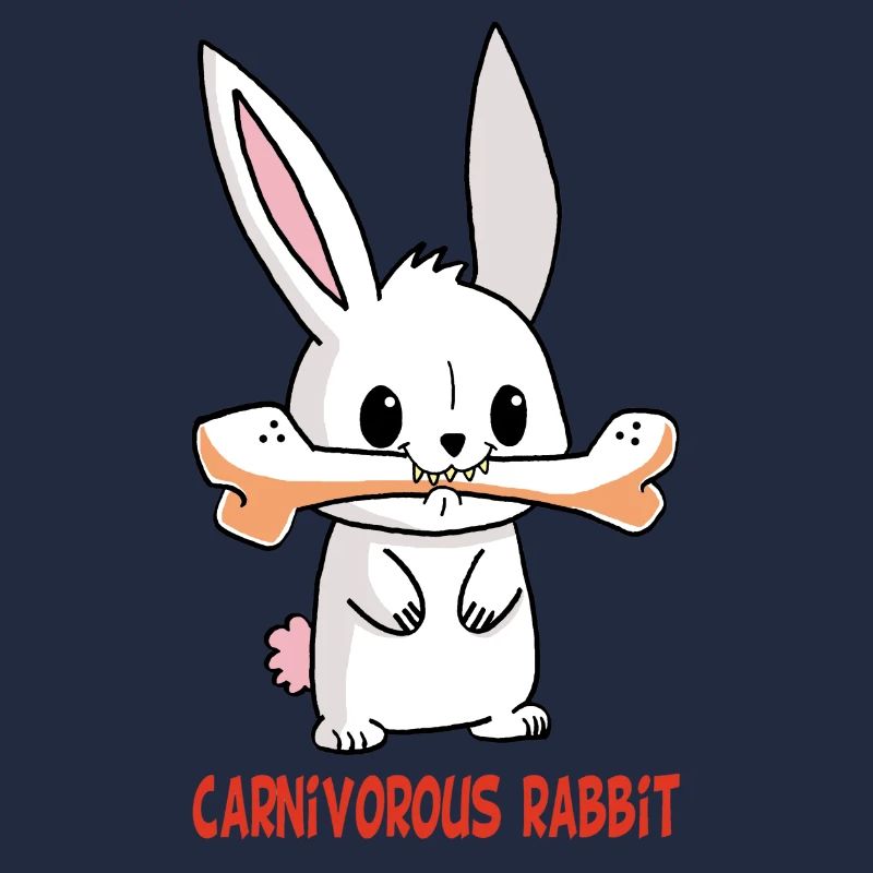Carnivorous white rabbit