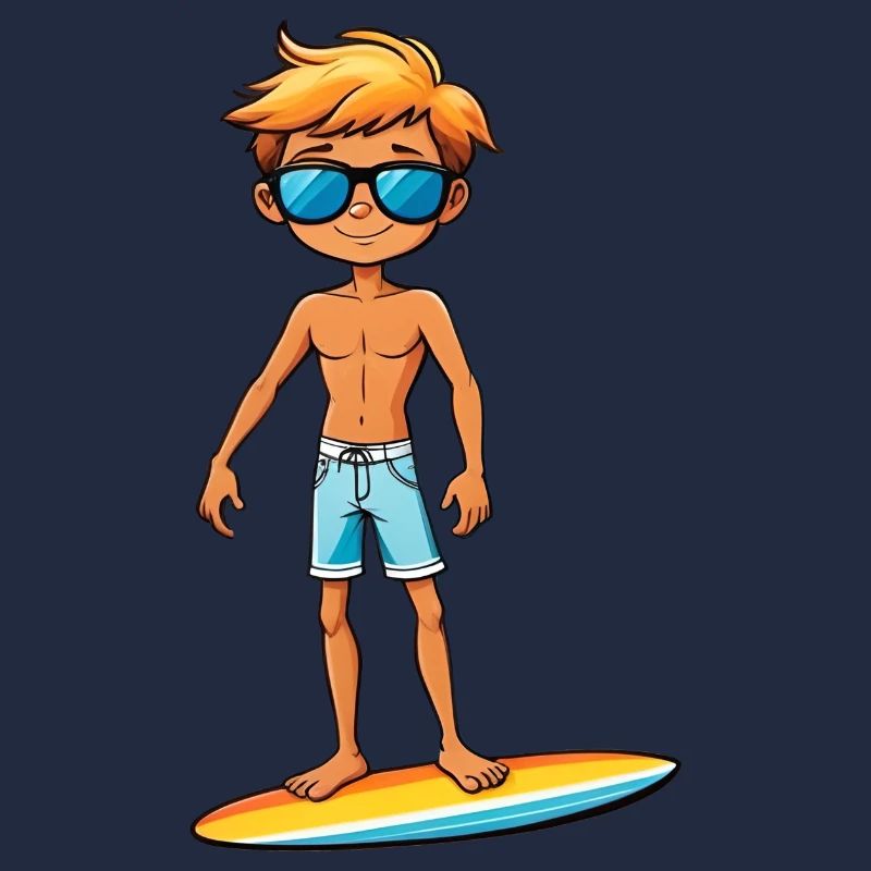 Cooler junger Surfer Dude Boy