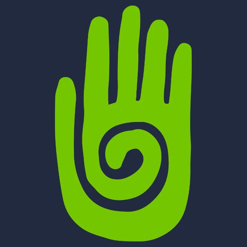 Chaman - Main de Guérison & Symbole de Protection - Vert