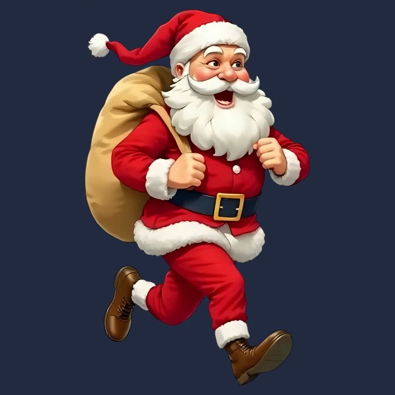 Weihnachtsmann läuft