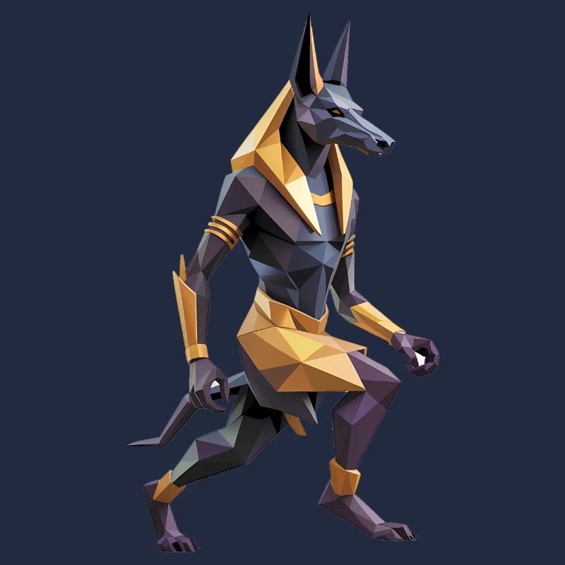 Anubis - Cooles Low Poly Logo