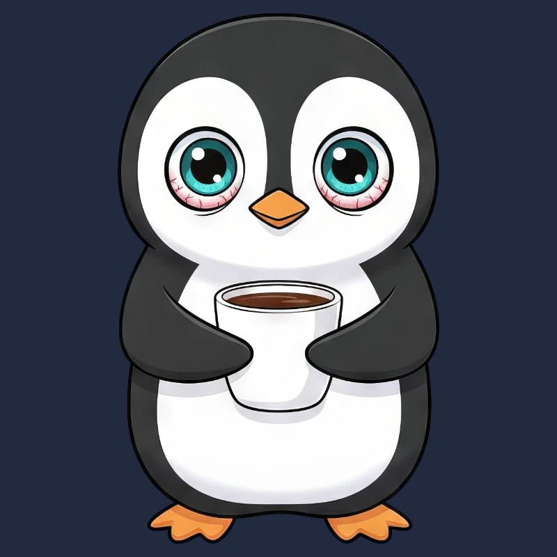 Sweet Penguin Café Matin Grouch Bureau Caféine