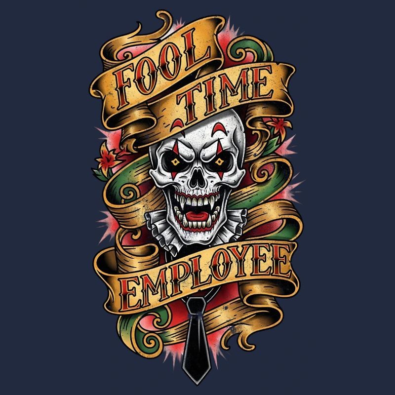 Fool Time Employee Skull