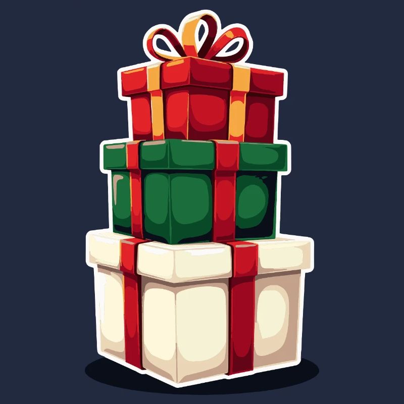 Illustration gestapelter Geschenkboxen