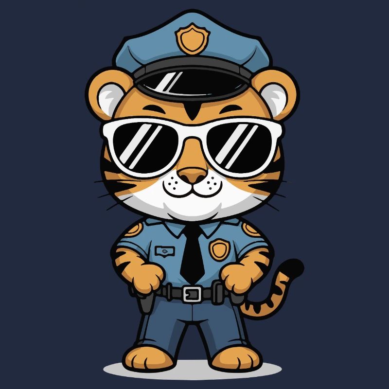 Tiger Policeman Sunglasses