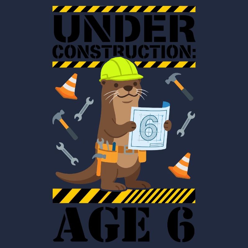 Under Construction 6th Birthday Otter