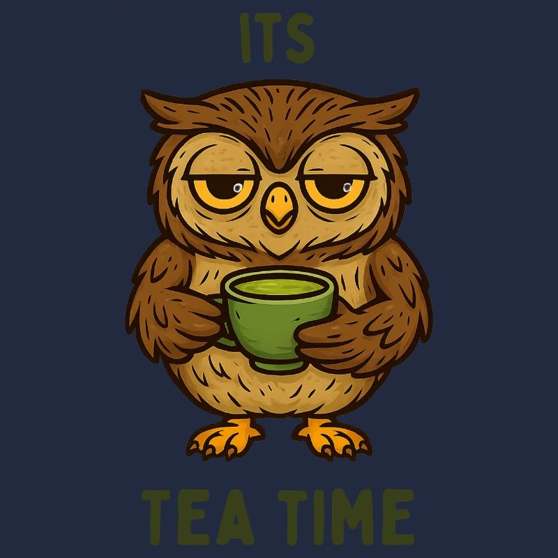 Schlafende Eule Teezeit