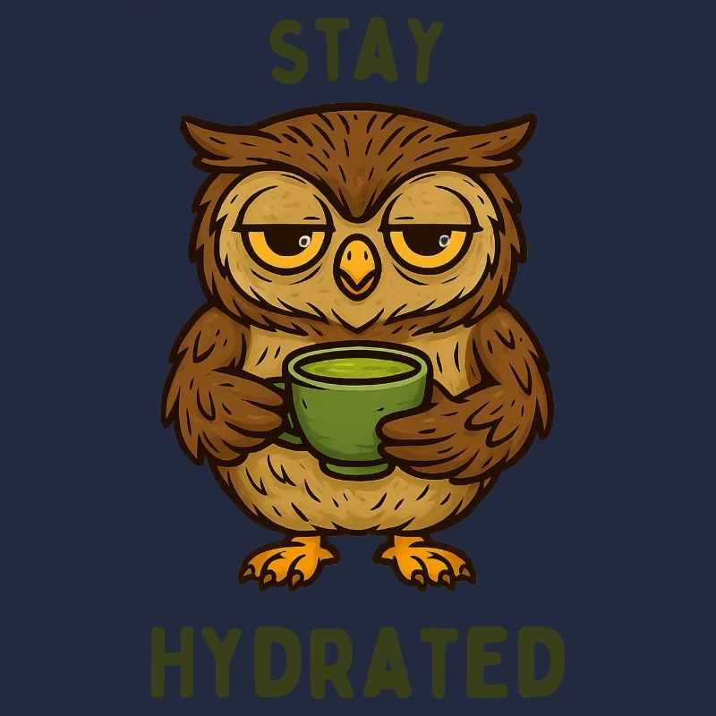 Bleib Hydriert – Eule mit Grüntee