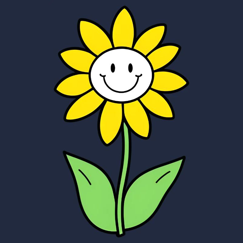 Lächelnde Sonnenblume Grafik
