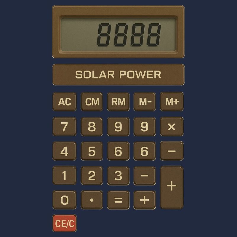 Solar Power Calculator Retro