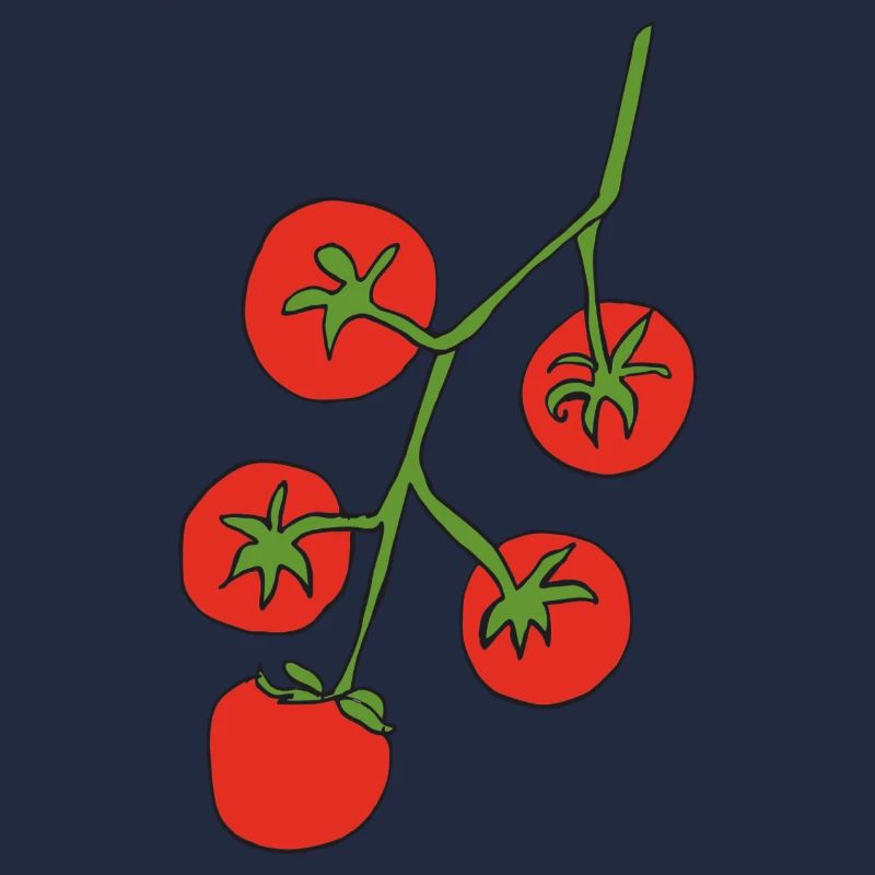 Tomatenranke Farbpalette Illustration