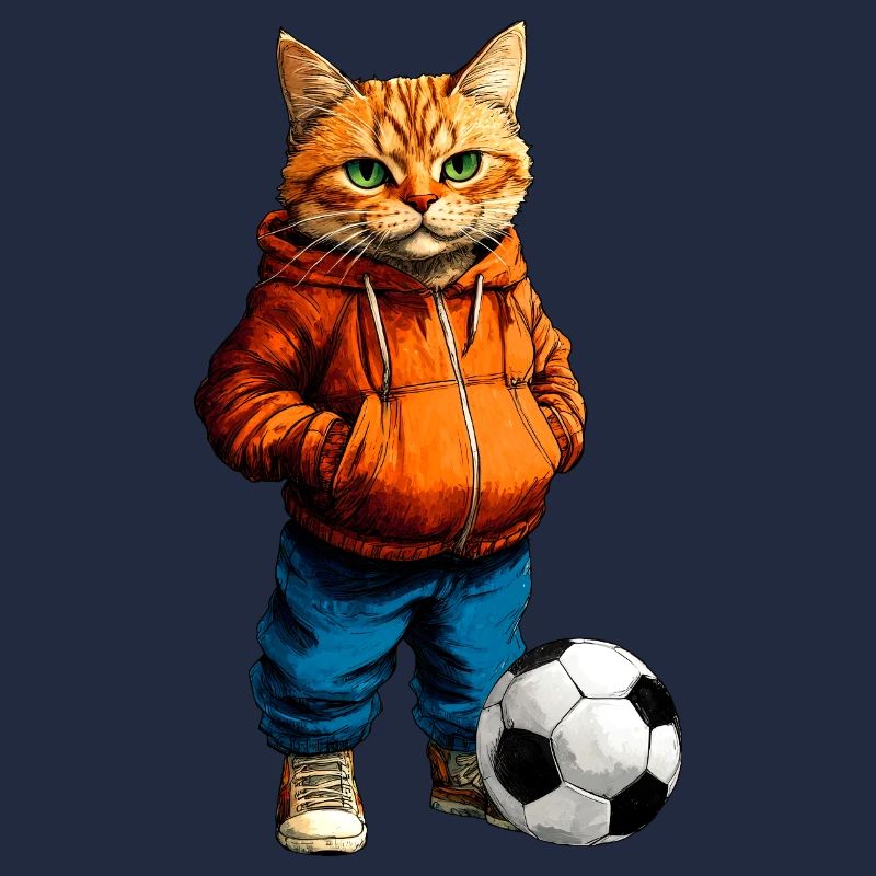Fussballer Katze