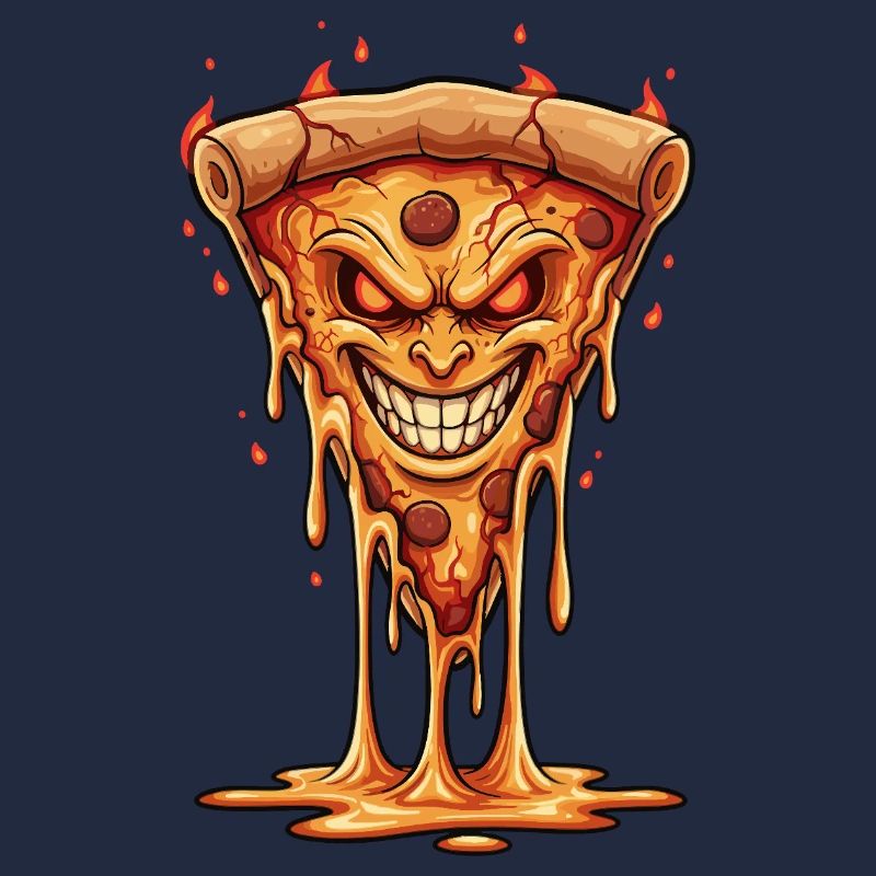 Dämonische Flammenpizza
