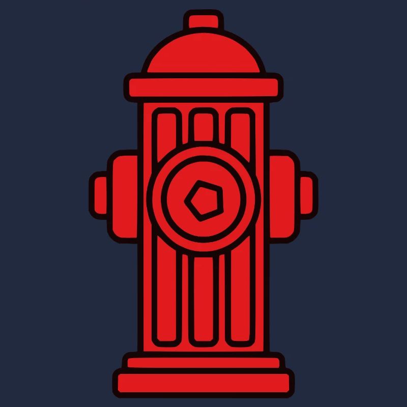 Classic Bold Red Fire Hydrant