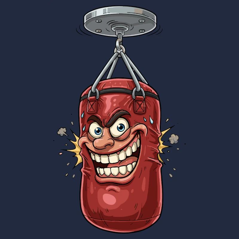 Lachender Boxsack Cartoon