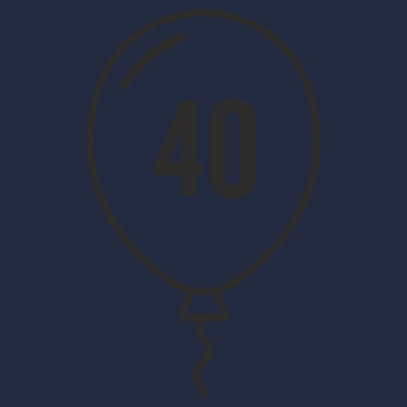 Ballon numéro 40 – Conception ronde d’anniversaire