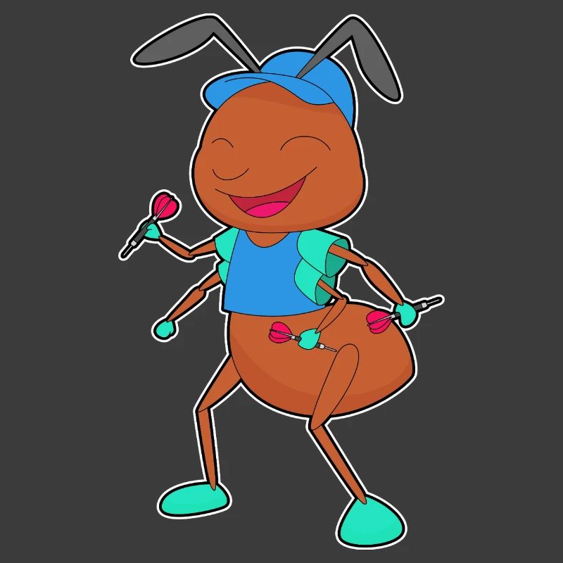 Sport de fléchettes fourmis