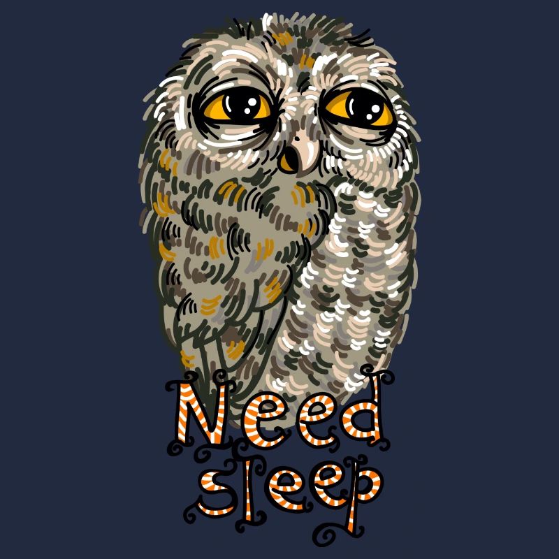 Müde Eule braucht schlaf