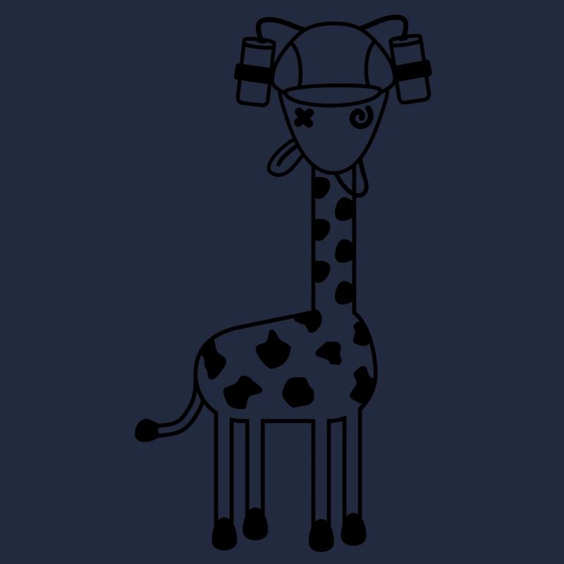 Funny drunken giraffe beer helmet comic animal