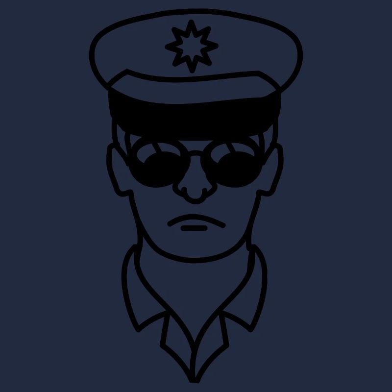 Cool Polizei Mann Gesicht Kopf