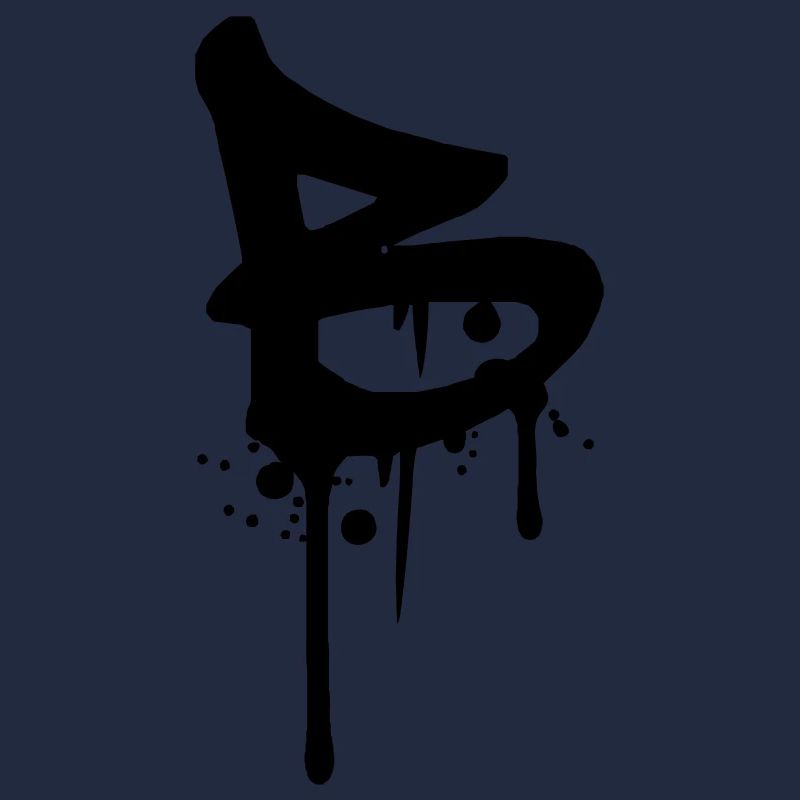 B Graffiti Tropfen Farbklex Blut Spray