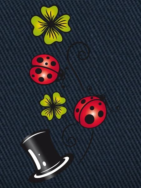 Silvester, Glücksbringer, Klee, Marienkäfer