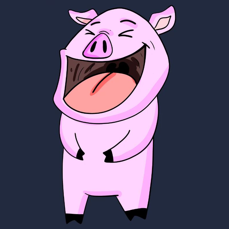 Pig laughs