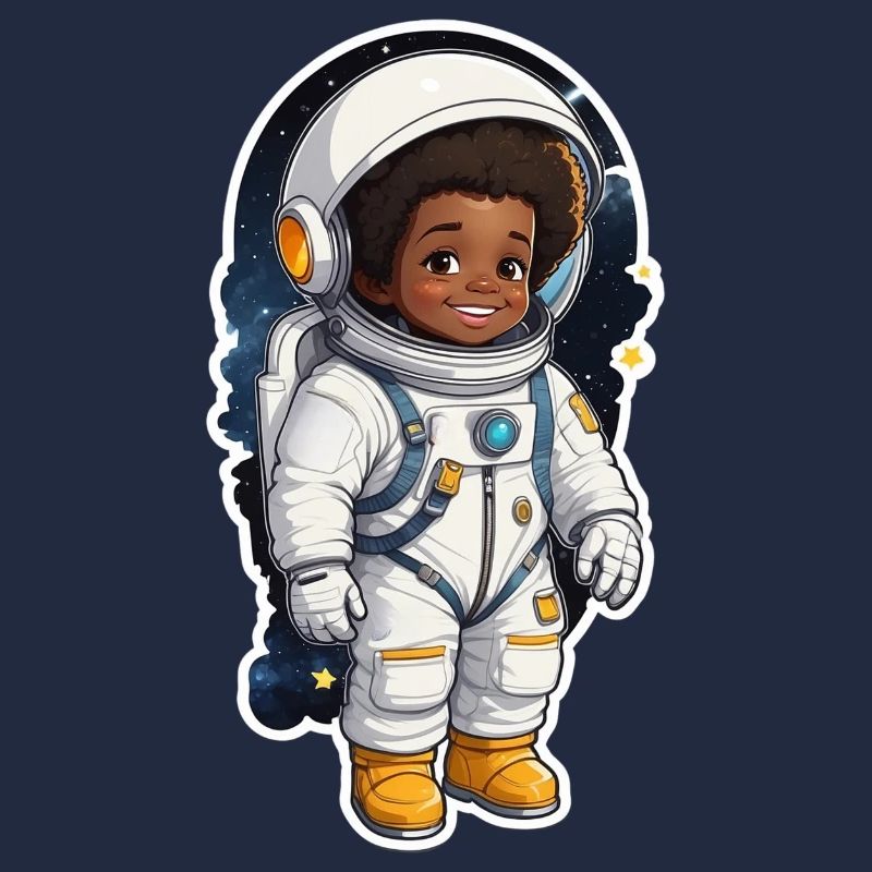 Kleiner Astronaut mit Lächeln