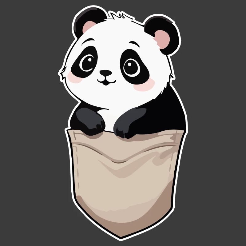 Panda mignon dans la poche