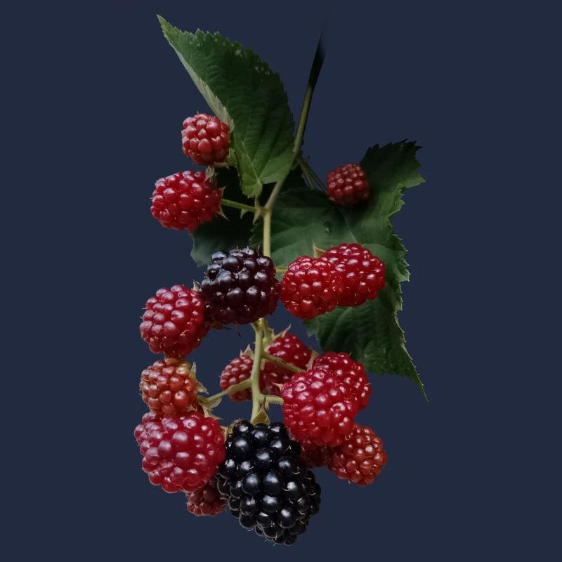 Beerenstrauch Muster: Brombeeren