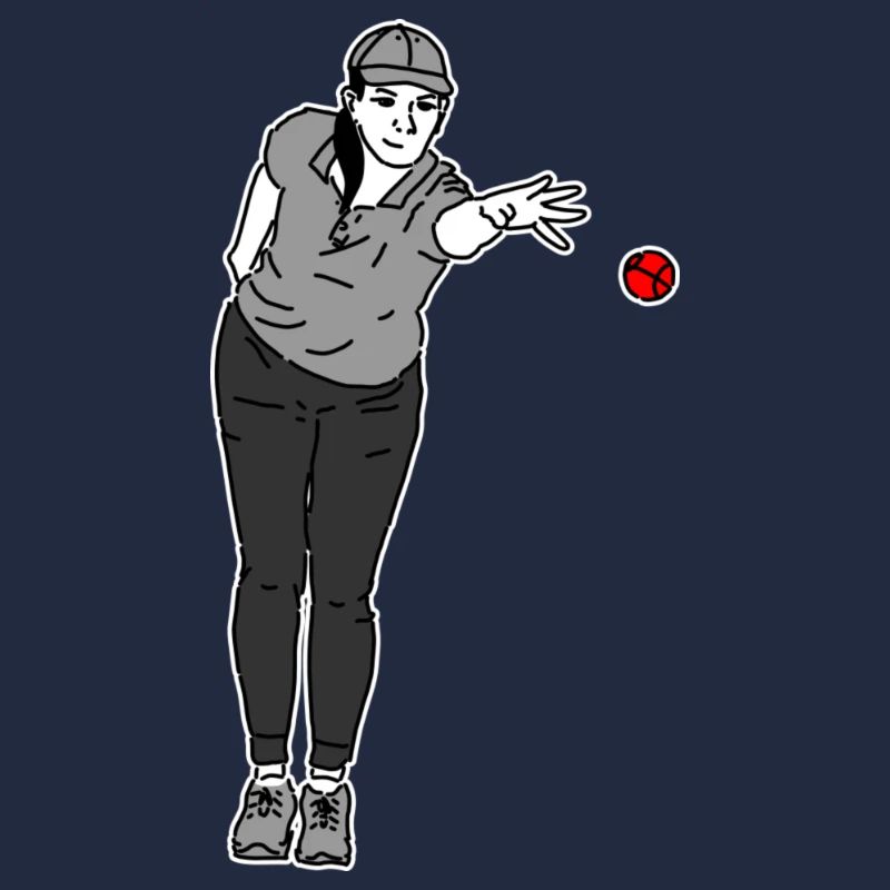 Petanque player Left-handed