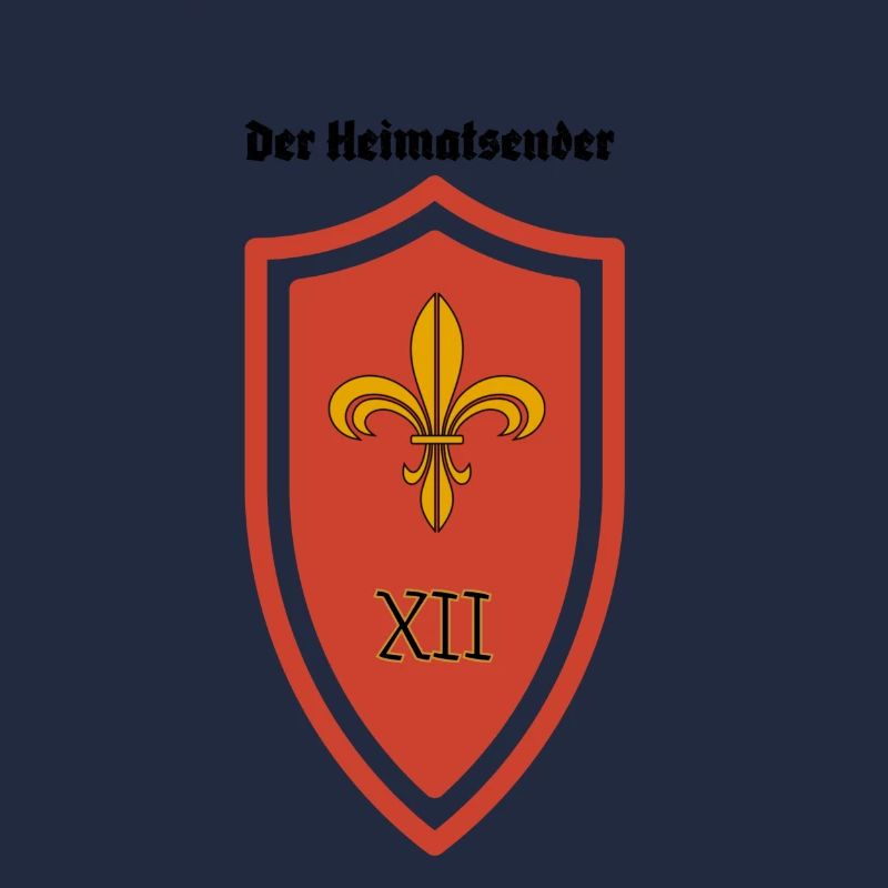 Fleur de Lis Schild XII Rot
