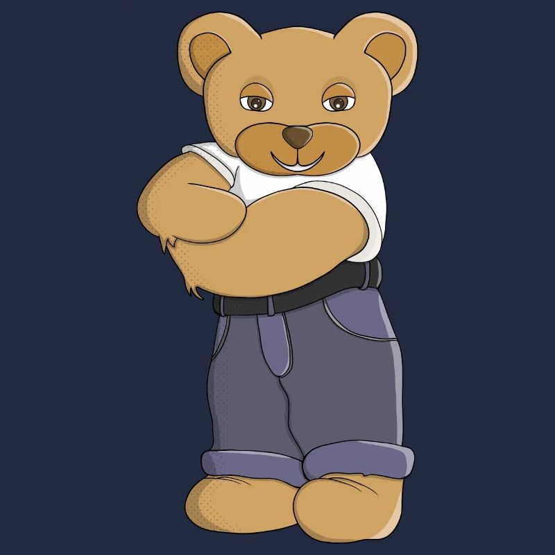 Teddybär mit verschränkten Armen
