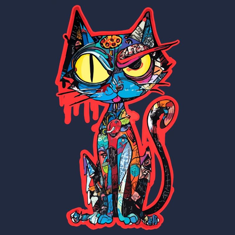 Chat Art Coloré