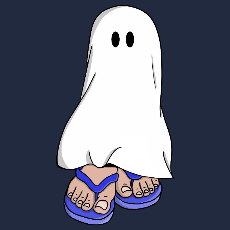 Geist in blauen Sandalen