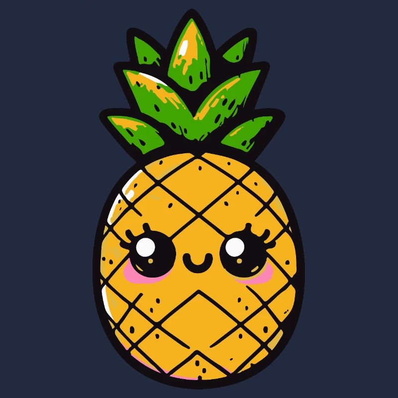 Kawaii Ananas Lächeln
