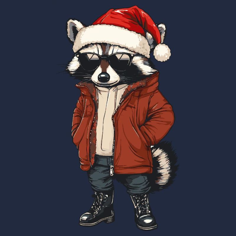 Waschbär Weihnachten Winter