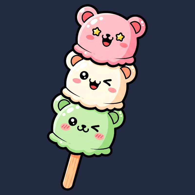 Pastel Kawaii Eiscremestapel