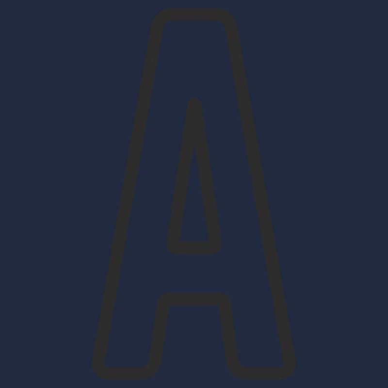 Buchstabe A Typodesign 