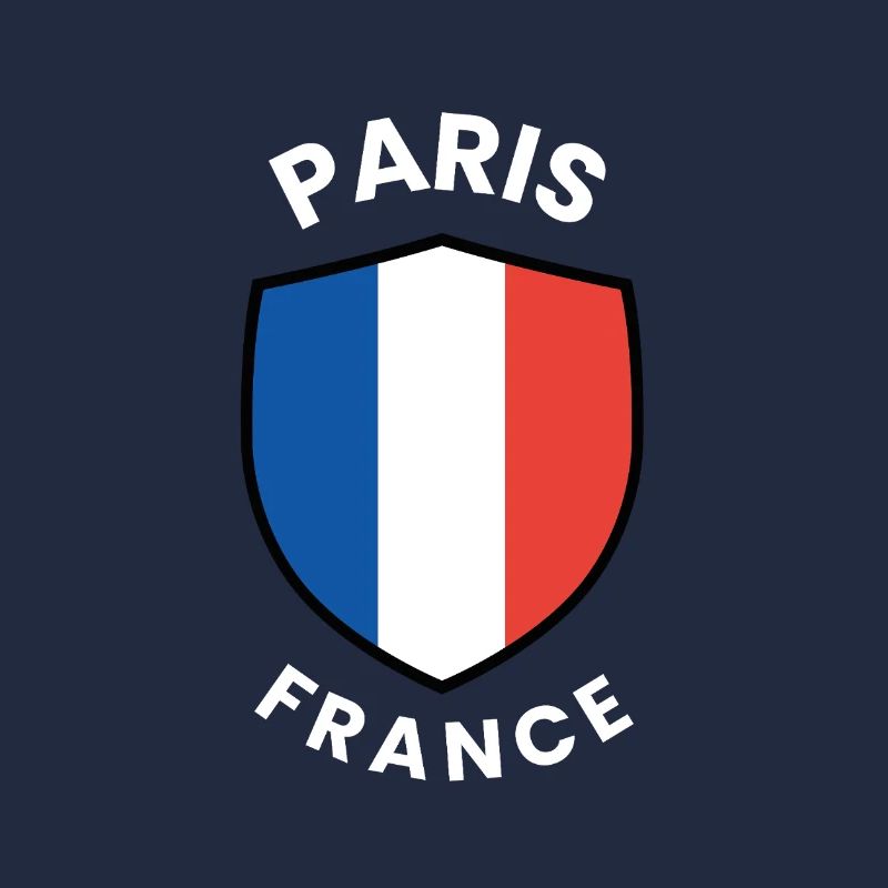 Paris Flag Shield Emblem