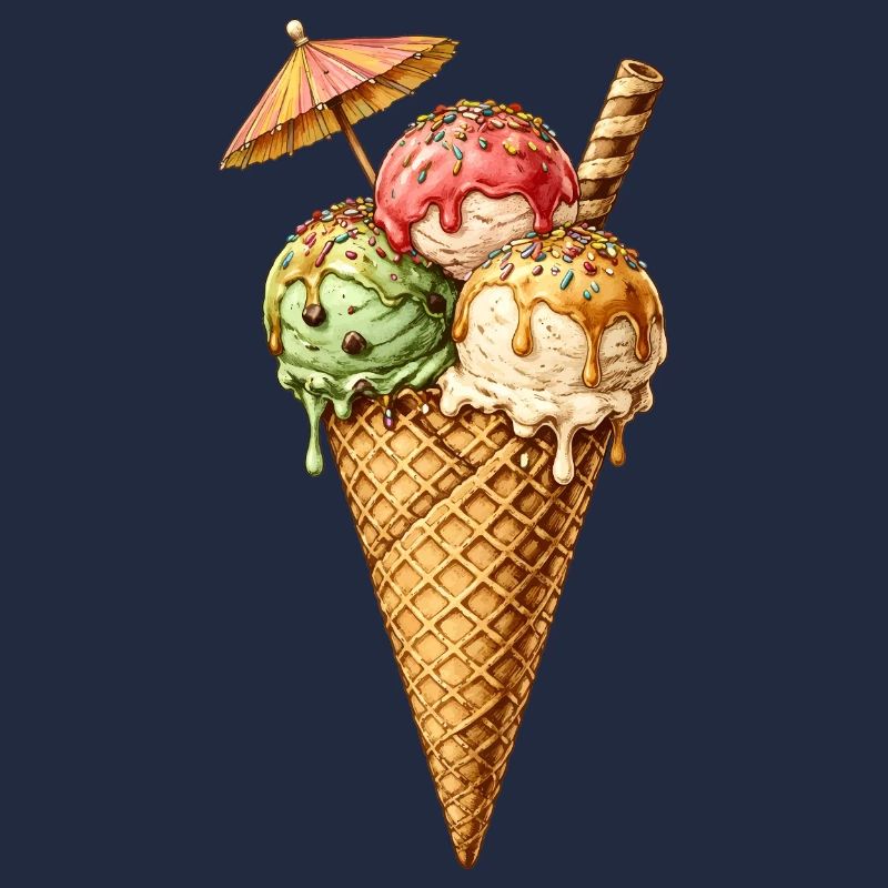 Bunte Eiscreme mit Streuseln – Sommer Genuss