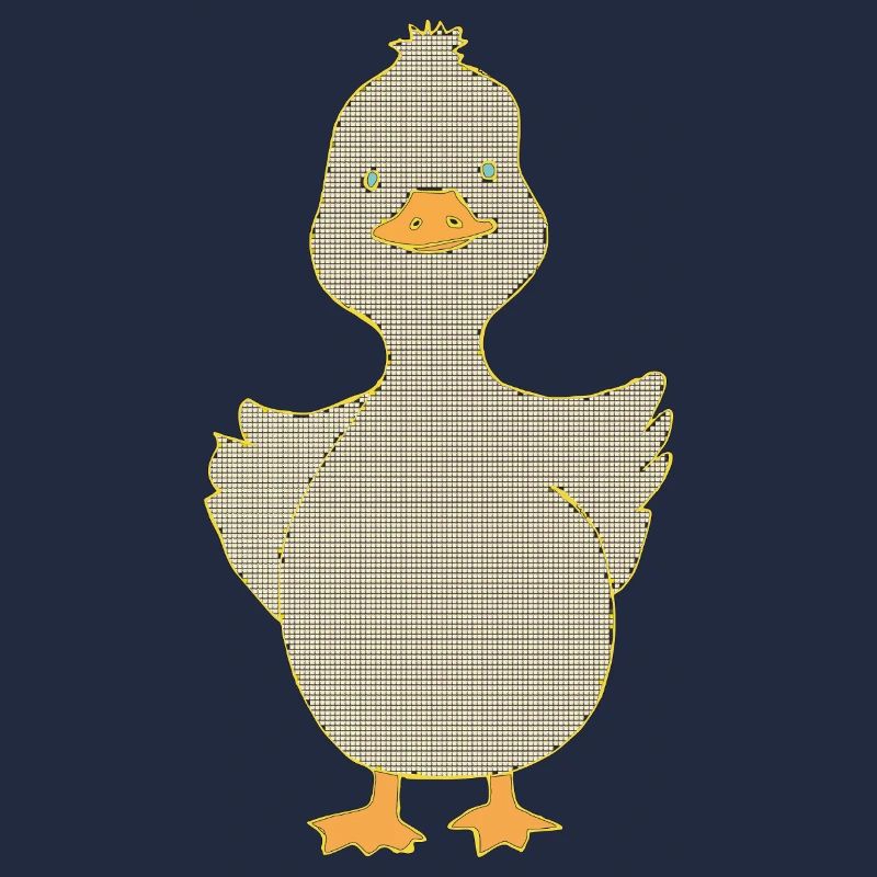 Karo-Ente mit gelbem Schnabel