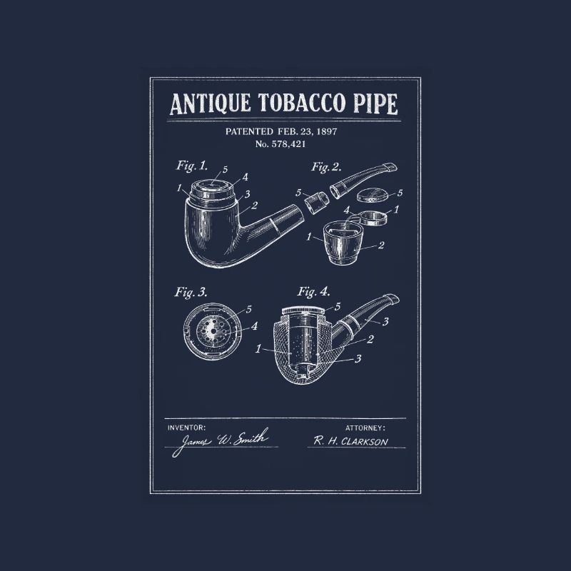 Plan de pipe à tabac ancienne