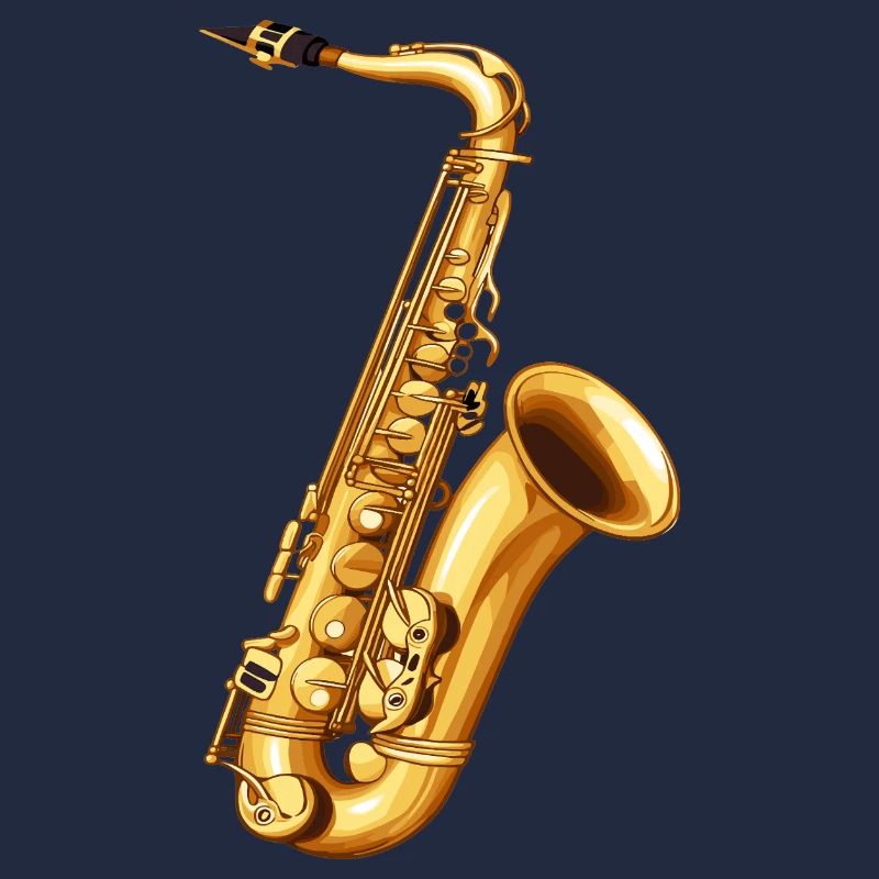 Motif du saxophone doré