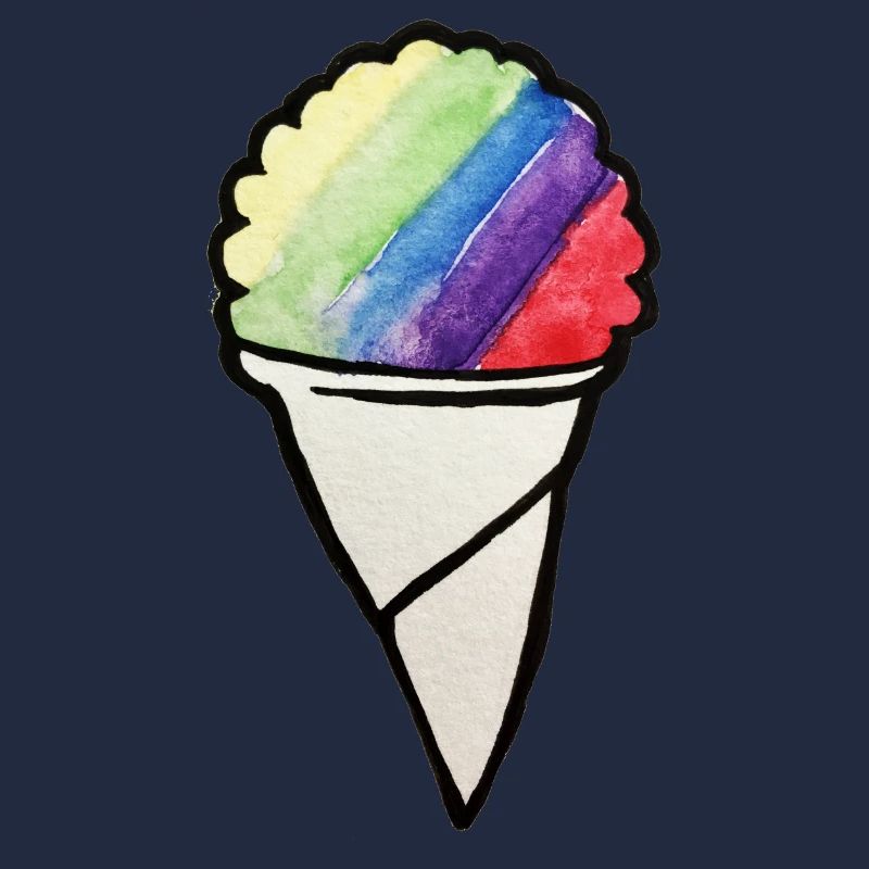Regenbogen-Aquarell-Cremekegel