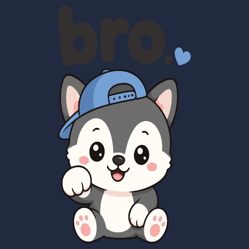 Blue Cap Husky Bro