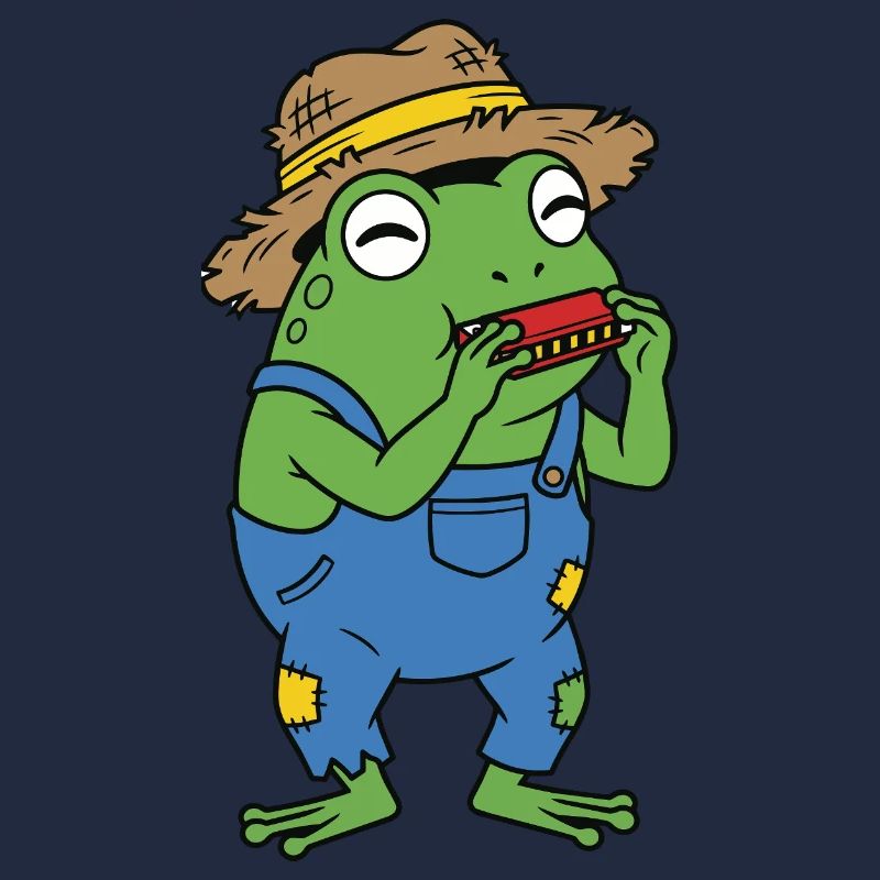 grenouille avec harmonica
