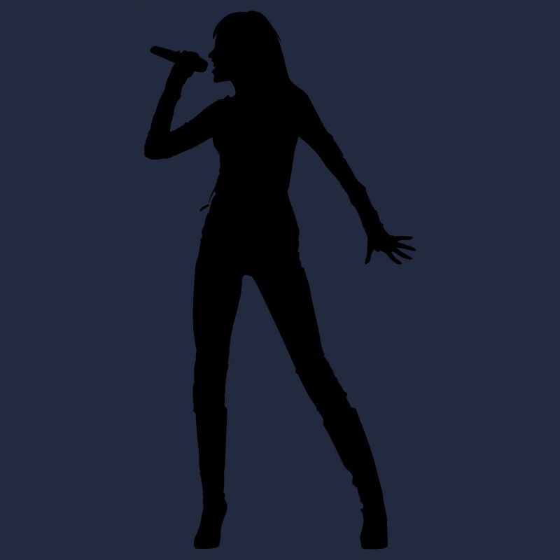 Singer and Dancer Silhouette vector design